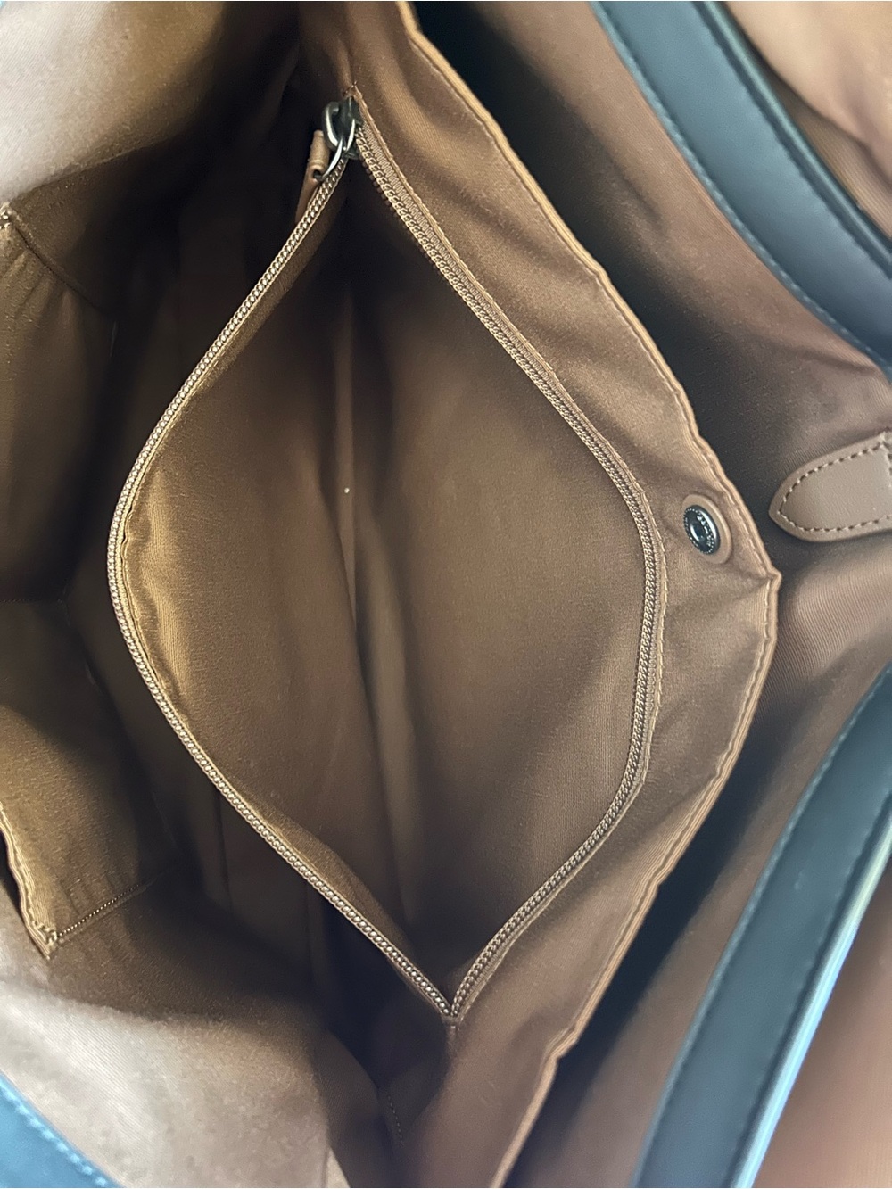 Coach Brown Signature Canvas Briefcase with Black Leather Trim - Picture 12 of 14